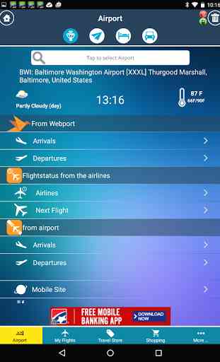 Baltimore Airport+Flight Track 2