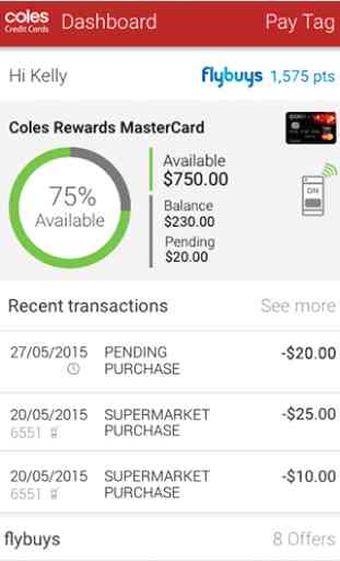 Coles Credit Card App 1
