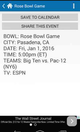 College Football Bowl Schedule 2