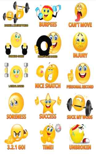 Emoji Fit : Exercise Poses 3