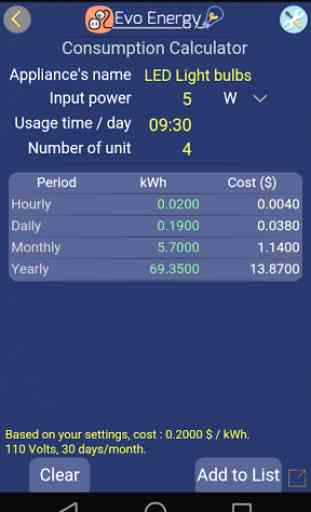 EvoEnergy - Cost Calculator 2