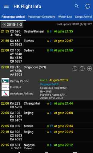 Hong Kong Flight Info 1