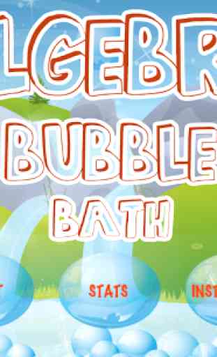Learn Algebra Bubble Bath Game 1