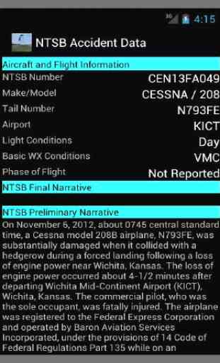 NTSB Accident Information 3