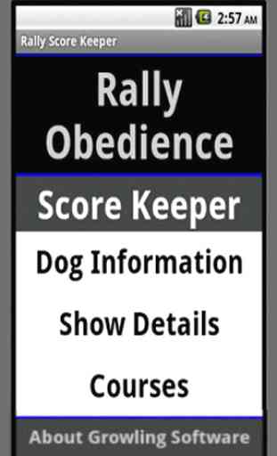 Rally Obedience Score Keeper 1