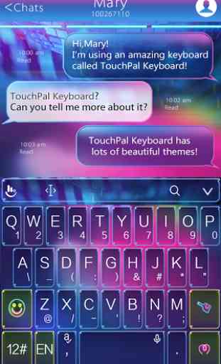 TouchPal Colorful Neon Theme 2