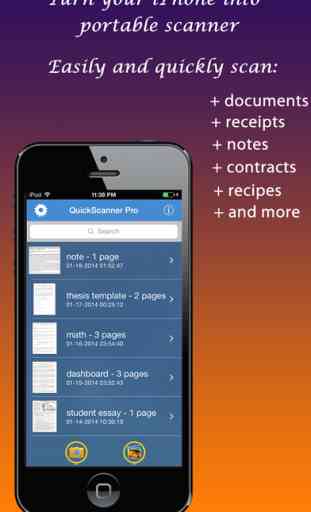 Quick Scanner Free : document, receipt, note, business card, image into high-quality PDF documents 1
