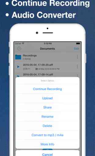Recorder App Lite - Audio Recording, Voice Memo, Trimming, Playback and Cloud Sharing 3