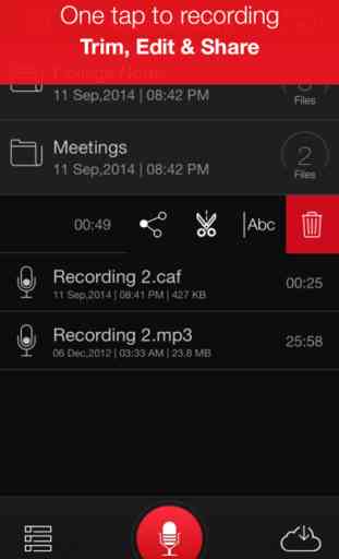 Recorder Plus : Professional Audio And Voice Memo Recording with Audio Player And Trimming And Sharing to Cloud Drives 1