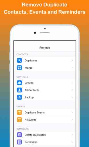 Remove Duplicate Contacts, Events and Reminders - Contact Manager 1