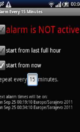 Alarm every 15 minutes 3
