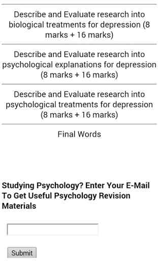 AQA Psychology: Depression 3