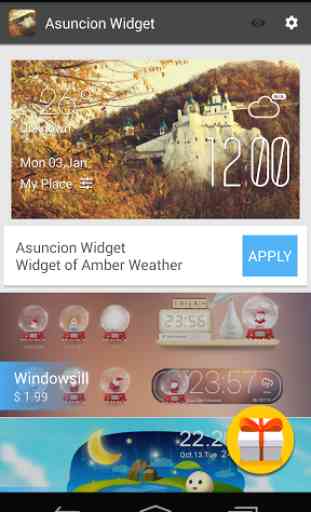 Asuncion weather widget/clock 3