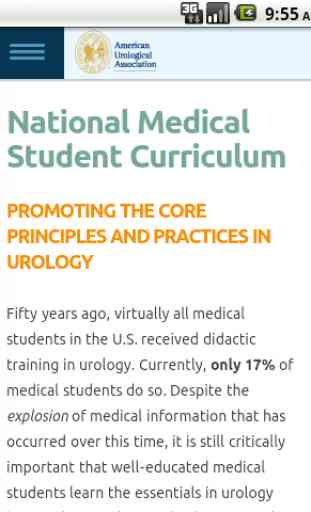 AUA Medical Student Curriculum 1