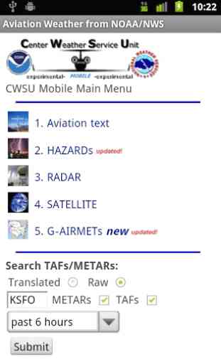 Aviation Weather from NOAA/NWS 1