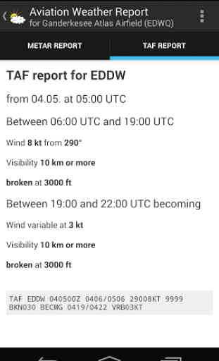 Aviation weather (METAR / TAF) 3