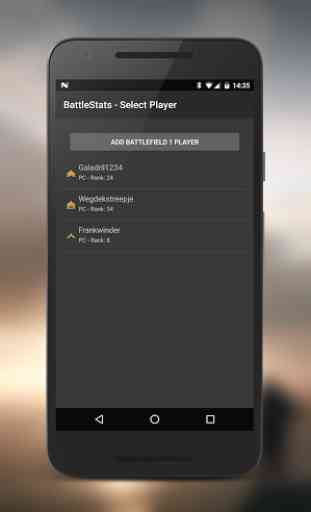 BattleStats for Battlefield 1 2