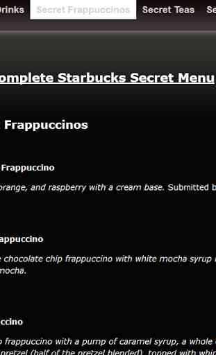 Complete Starbucks Secret Menu 1