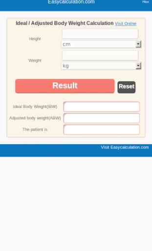 Ideal Body Weight Calculator 1