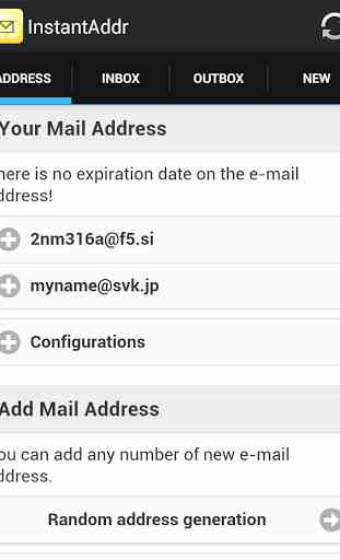 Instant Email Address 1