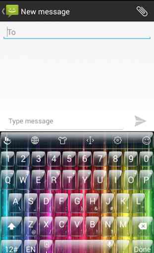 Keyboard Theme Glass Rainbow 1