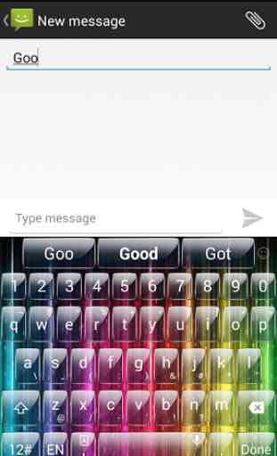 Keyboard Theme Glass Rainbow 2