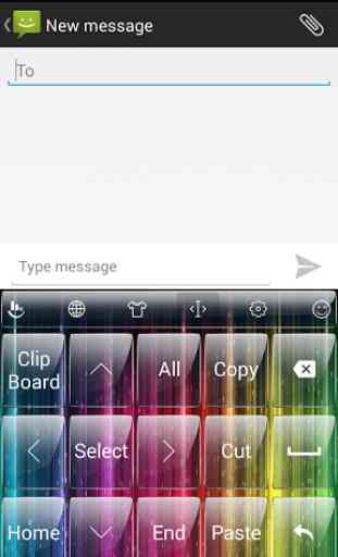 Keyboard Theme Glass Rainbow 3