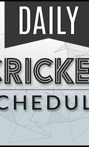Live cricket schedule 1