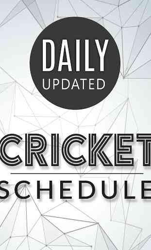 Live cricket schedule 2