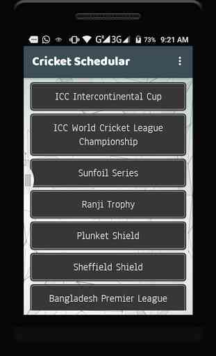 Live cricket schedule 3