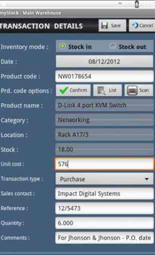 myStock TE Inventory Manager 4