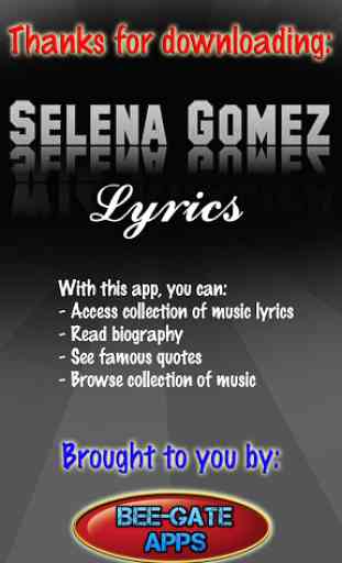 Selena Gomez Lyrics 1