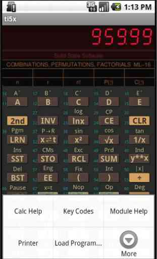 TI-58C/59 Calculator Emulator 1