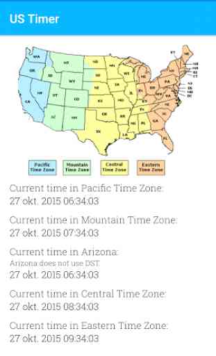 US Timezones clock 1