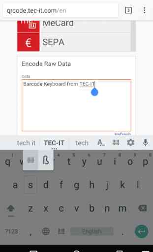 Barcode Keyboard + NFC, Demo 2