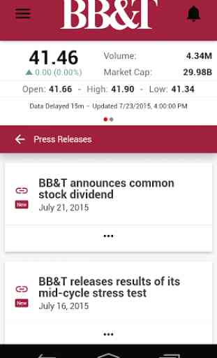 BB&T Investor News App 2