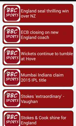 BBC Sports  Latest RSS Feeds 2