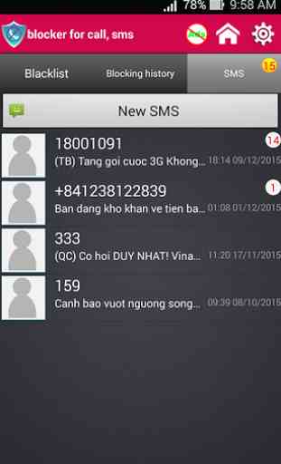 Block call and block SMS 3
