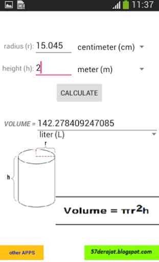 Cylinder Calculator 2
