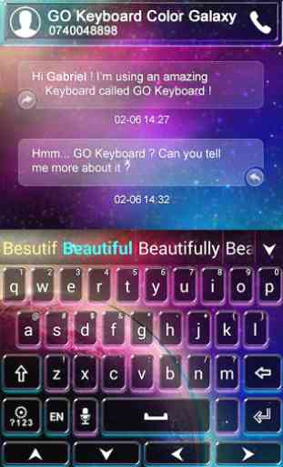 GO Keyboard Color Galaxy Theme 3