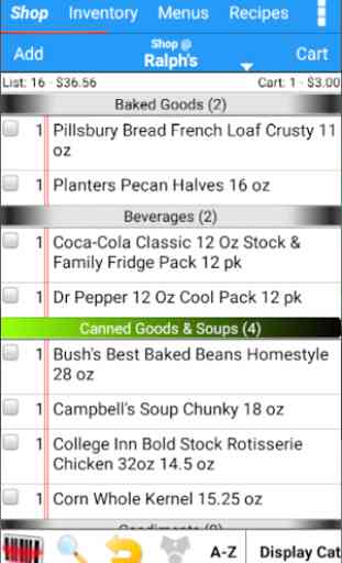 Grocery Tracker Shopping List 1