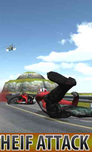 Gunship Thief Attack:Bike Race 3