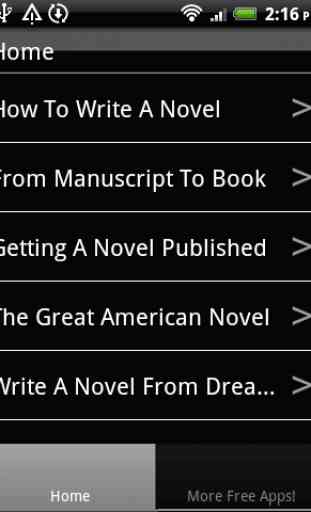 How To Write A Novel 1