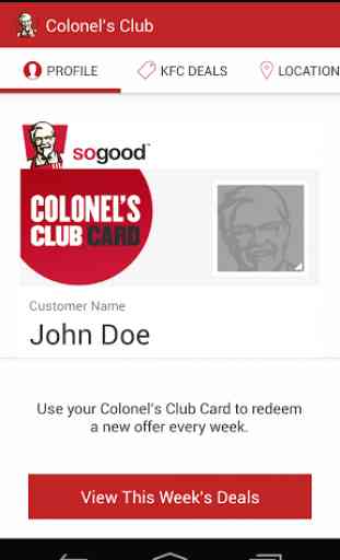 KFC Canada Colonel's Club 2