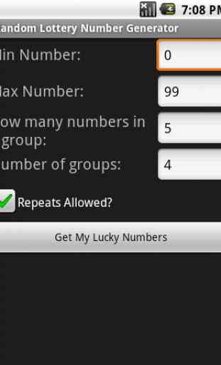 Lottery Number Generator 1