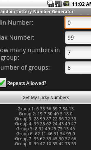 Lottery Number Generator 2