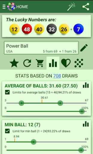 Lotto Generator with Stats 1
