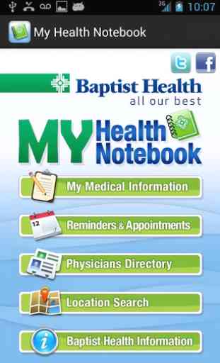 My Baptist Health Notebook 1