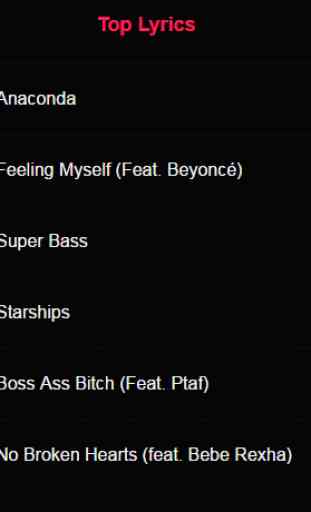 Nicki Minaj Lyrics Hits 2