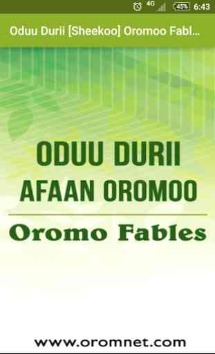 Oduu Durii Oromoo Fables 3